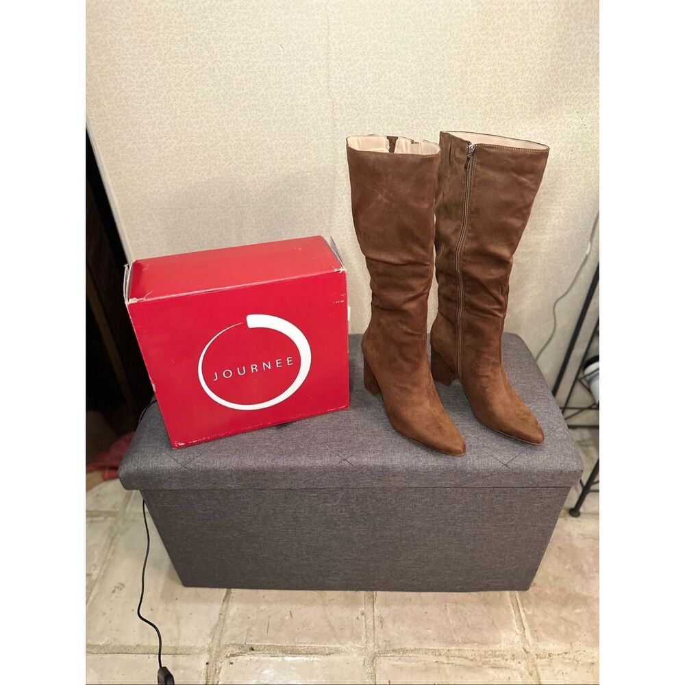 New in the box Journee brown knee high boots